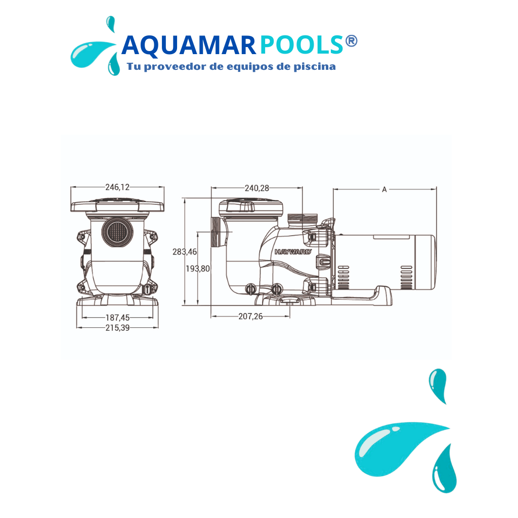 Bomba Hayward para Piscina de 0.75 HP