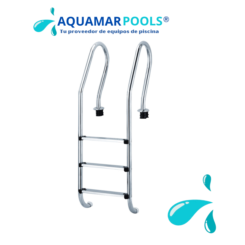 Escalera para piscina 3 pasos - Premium