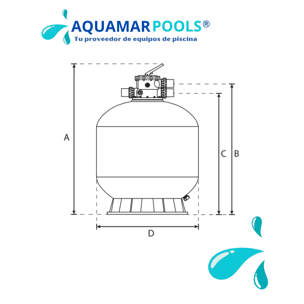 Filtro para Piscina de 16" Laswin