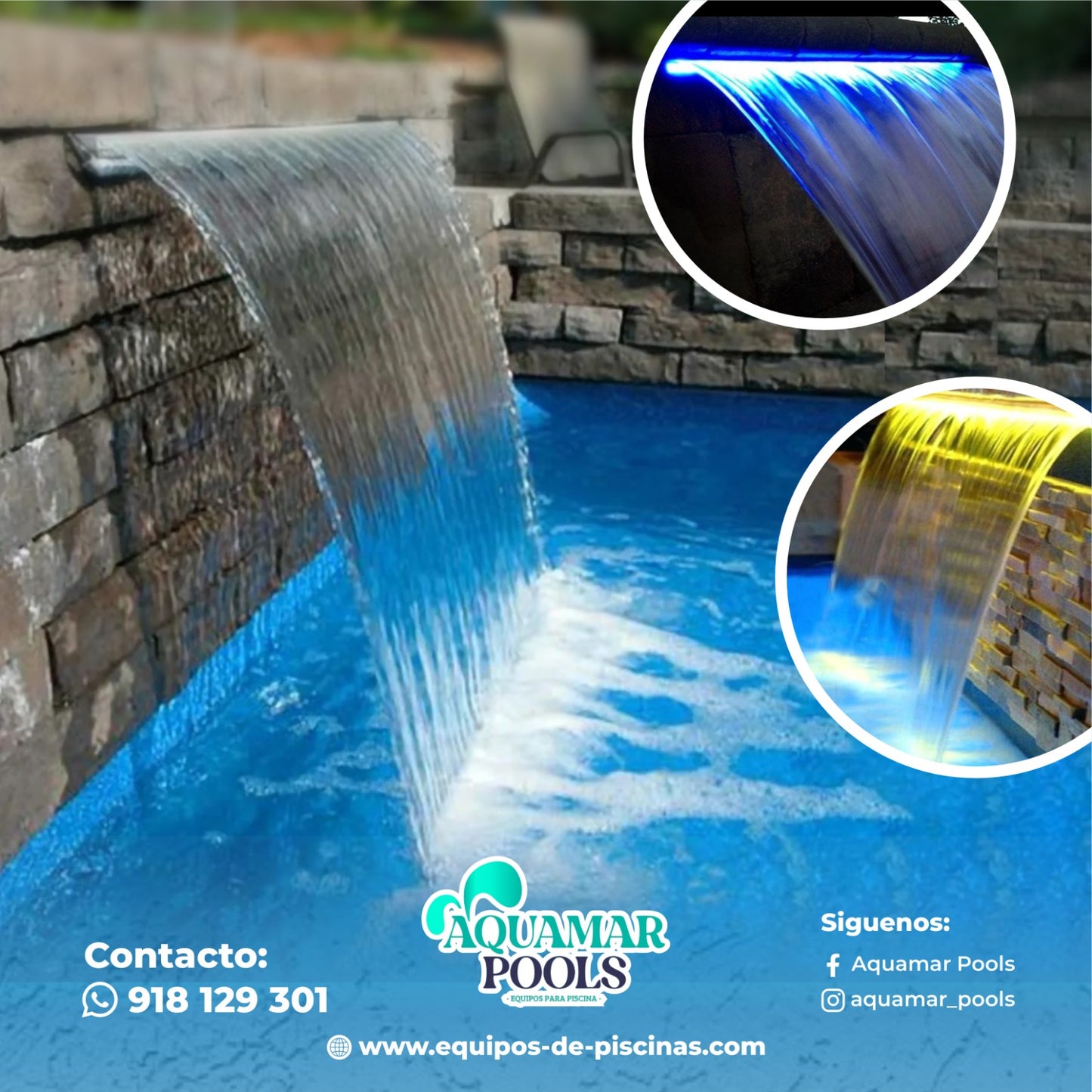 Cascadas para piscina