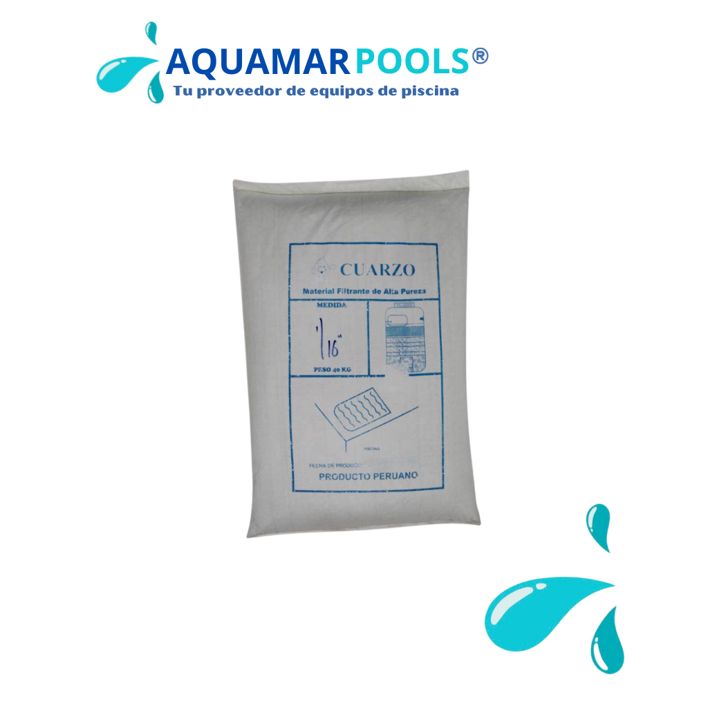 arena de cuarzo para piscina