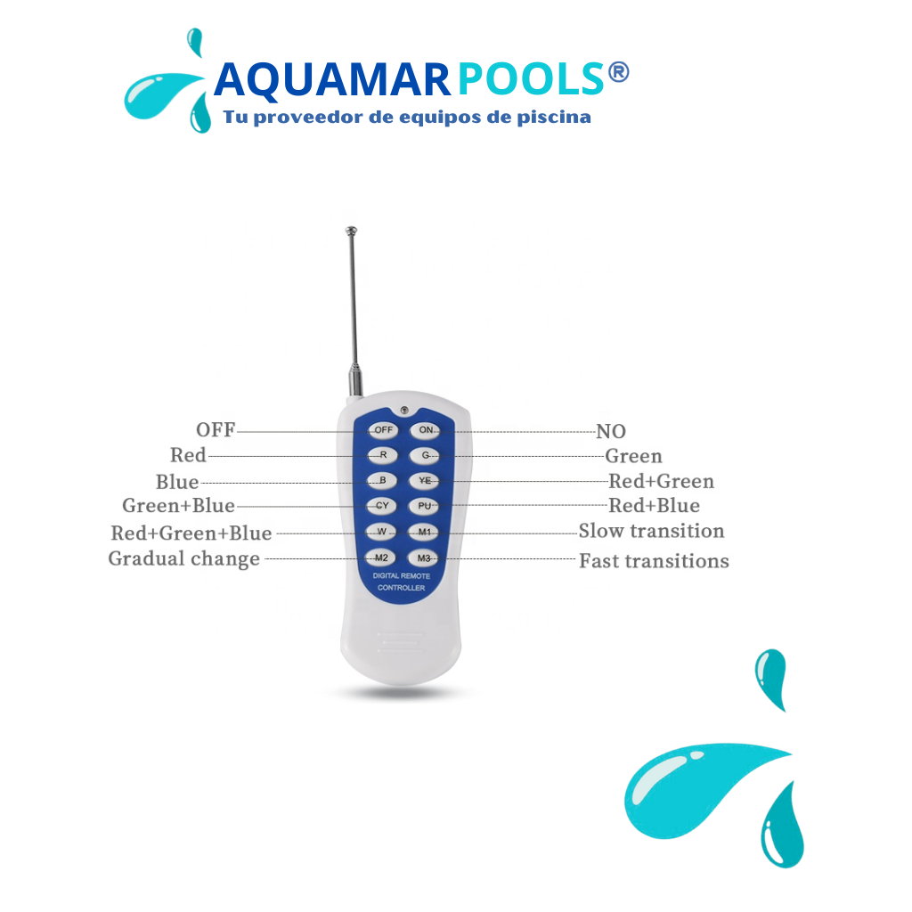 Luces para Piscina de Colores - 25 watts