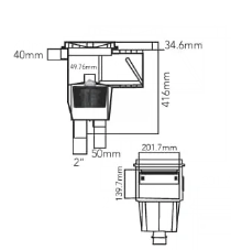 Desnatador para Piscina de 8" Custom