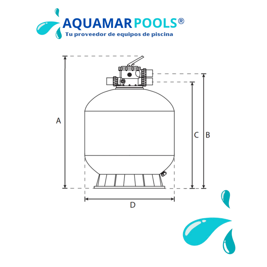 Filtro para Piscina de 25" Laswin