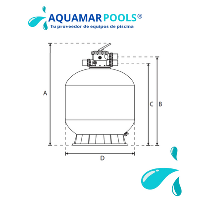 Filtro para Piscina de 25" Laswin